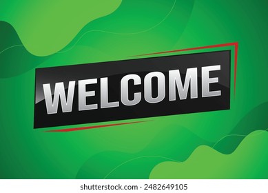 welcome word text concept icon logo sign symbol vector note 3d style for use landing page, template, ui, web, mobile app, poster, banner, flyer, backdrop, gift card, coupon

