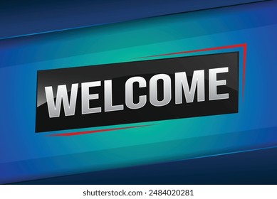 welcome word text concept icon logo sign symbol vector note 3d style for use landing page, template, ui, web, mobile app, poster, banner, flyer, backdrop, gift card, coupon


