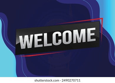 welcome word text concept icon logo sign symbol vector note 3d style for use landing page, template, ui, web, mobile app, poster, banner, flyer, backdrop, gift card, coupon

