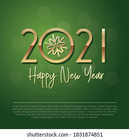 Welcome Year 2021 with a happy new year greeting