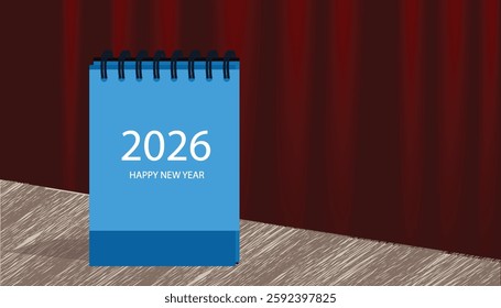 Welcoming 2026 Calendar for the New Year vector illustration design background
