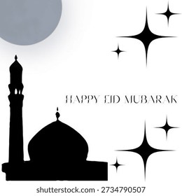 welcoming Eid al-Fitr when everyone forgives for previous mistakes with a white background