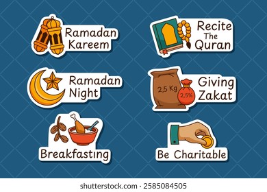 Welcoming holy month of islam greeting sticker.