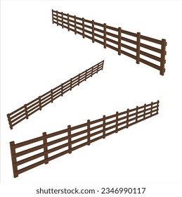 Welcoming Wooden Fence Vector Concept