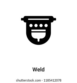 Weld icon vector isolated on white background, logo concept of Weld sign on transparent background, filled black symbol