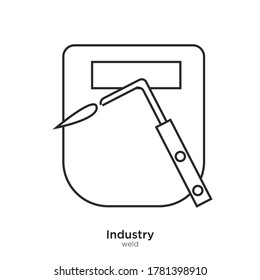 Weld vector illustration lineal color and filled design