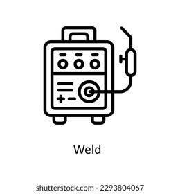 Weld  Vector  outline Icons. Simple stock illustration stock