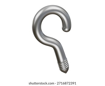 Icono de perno de ojo soldado Ilustración 3D Render
