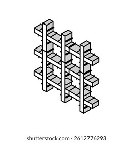 welded wire mesh wwf isometric icon vector. welded wire mesh wwf sign. isolated symbol illustration