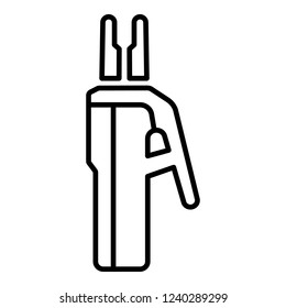 Welder clamp icon. Outline welder clamp vector icon for web design isolated on white background