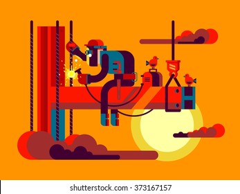 Welder climber character