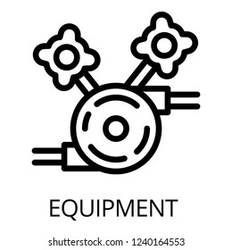 Welder equipment icon. Outline welder equipment vector icon for web design isolated on white background