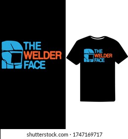 The Welder Face-Welder Vector Printable T Shirt Design