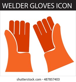 Welder gloves icon