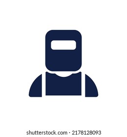 imagen vectorial de diseño de icono de glifo soldador