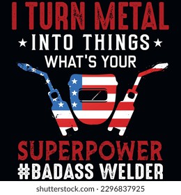 Welder graphics tshirt design vector design 