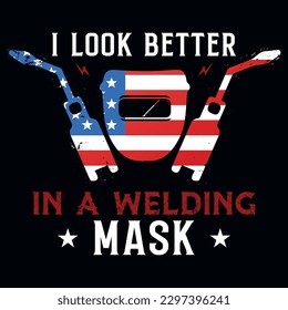 Welder graphics tshirt design vector design 