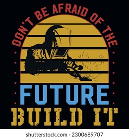Welder graphics tshirt design vector design 