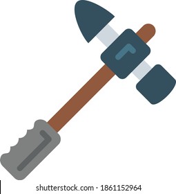 Schweißhammer-Konzept, Schweißschlackentferner Vektor-Farbsymboldesign, Bogenschweißgeräte und Metallwerkssymbol auf weißem Hintergrund, Konstruktions- und Industriezeichen