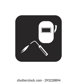 Welder and helmet icon