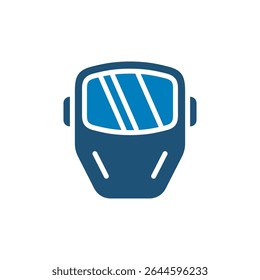 Welder helmet icon vector design in trendy style