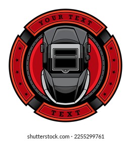 welder helmet logo, vector EPS 10