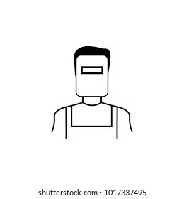 welder icon. Avatar element of professions for mobile concept and web apps. Thin line  icon for website design and development, app development. Premium icon on white background