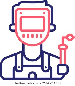 Welder Icon Color Vector Illustration