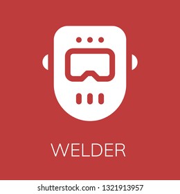  Welder icon. Editable  Welder icon for web or mobile.