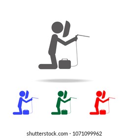 welder icon. Elements of people profession in multi icons. Premium quality graphic design icon. Simple icon for websites, web design, mobile app, info graphics on white background