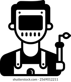 Welder Icon Glyph Vector Illustration