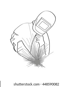 welder icon. insulation. vector illustration