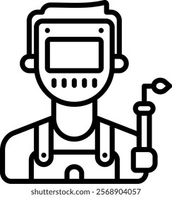 Welder Icon Line Vector Illustration