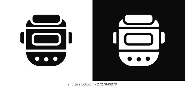 Welder Icon Set Schwarz und Weiß