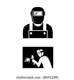 Welder icon vector