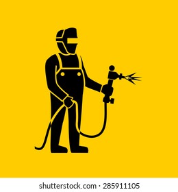 Welder icon vector