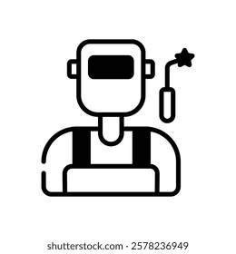 Welder icon vector stock illustration