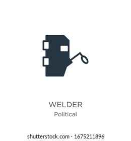 Welder icon vector. Trendy flat welder icon from political collection isolated on white background. Vector illustration can be used for web and mobile graphic design, logo, eps10