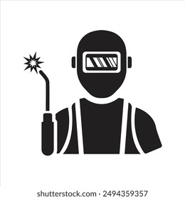 Welder icon. Welding icon. Vector and glyph