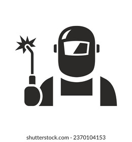 Welder icon. Welding. Vector icon isolated on white background.