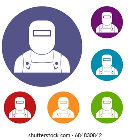 Welder icons set