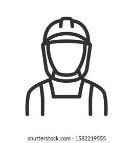 welder, linear icon. Editable stroke