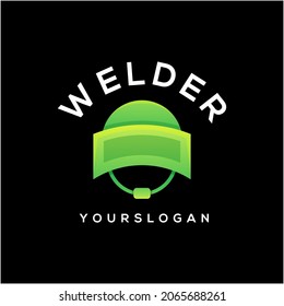 welder logo design vector illustration 