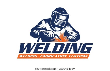 welder logo design vector template