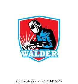 WELDER LOGO , INDUSTRY LOGO VECTOR