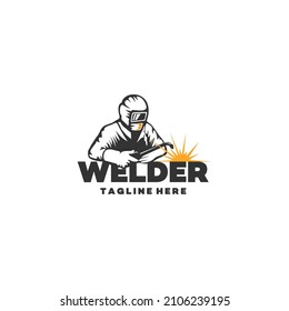 welder logo stock vector illustration