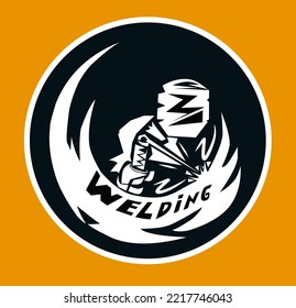 welder logo vector. Logo design.