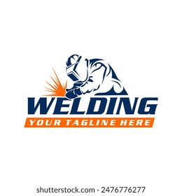 welder logo vector design template