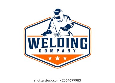 welder logo vector template design