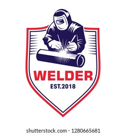 Welder Logo, Welding Logo, Badge Welder logo